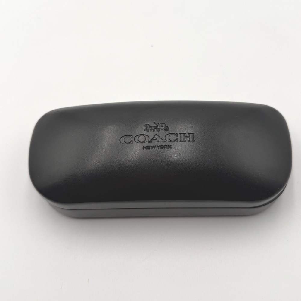 Coach New York Black Hard Shell Clamshell Sunglasses Eyeglasses Case‎ Logo
